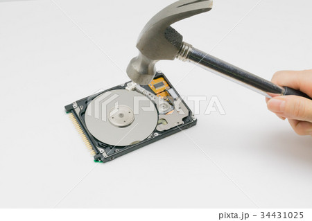 HDD ハードディスク破壊イメージ HDD ハードディスク破壊イメージ 34431025