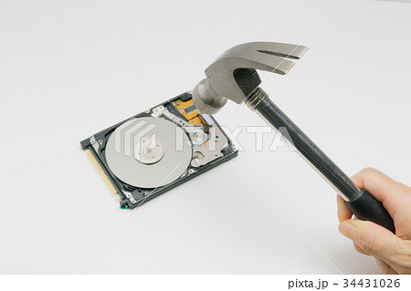 HDD ハードディスク破壊イメージ HDD ハードディスク破壊イメージ 34431026