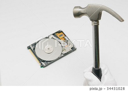 HDD ハードディスク破壊イメージ HDD ハードディスク破壊イメージ 34431028
