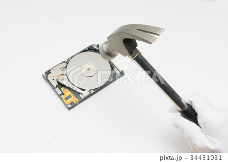 HDD ハードディスク破壊イメージ 34431031