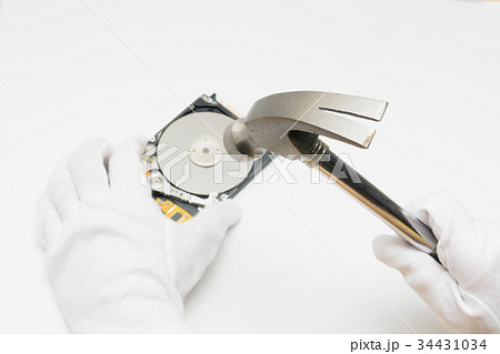HDD ハードディスク破壊イメージ HDD ハードディスク破壊イメージ 34431034