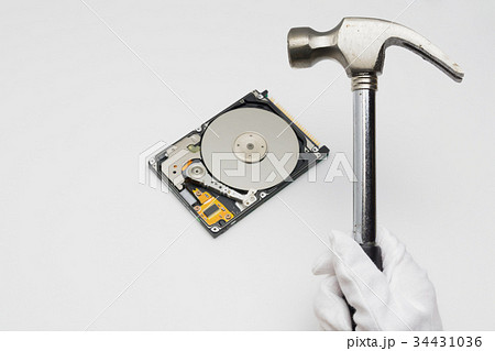 HDD ハードディスク破壊イメージ HDD ハードディスク破壊イメージ 34431036