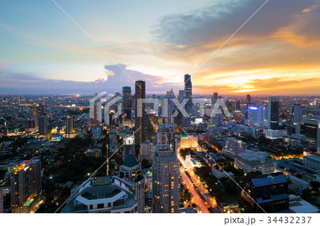 Modern building in Bangkok business district Modern building in Bangkok business district 34432237