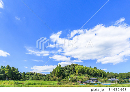 長柄町　睦沢町の里山風景 34432443