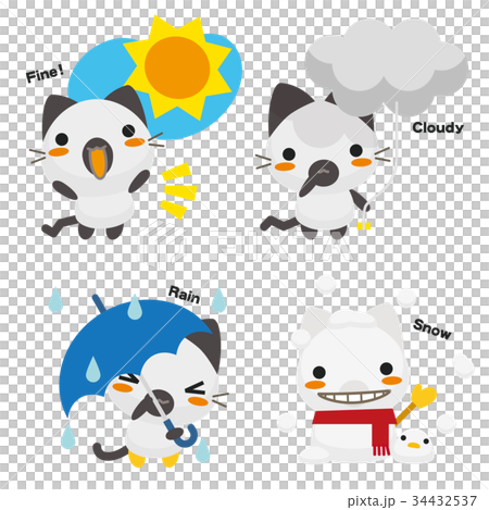 ネコとーく。シャム猫+天気予報 34432537