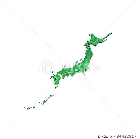 緑の日本地図 34432917