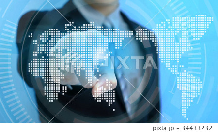 man touch world map man touch world map 34433232