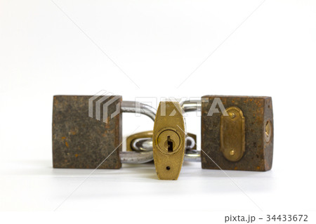 locked padlock over white background locked padlock over white background 34433672