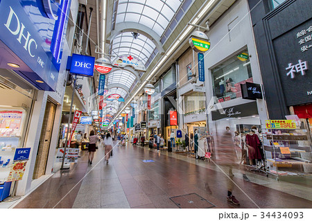 神戸三宮センター街 商店街写真 の写真素材