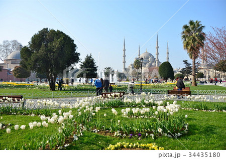 Blue Mosque in Spring, Istanbul, Turkey Blue Mosque in Spring, Istanbul, Turkey 34435180