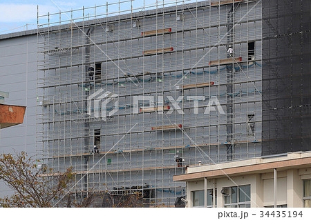 建築現場 足場解体 34435194