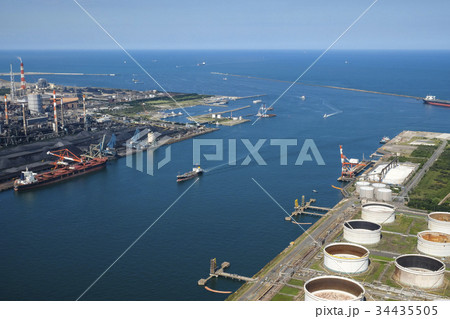 空撮　鹿島工業地帯　 34435505