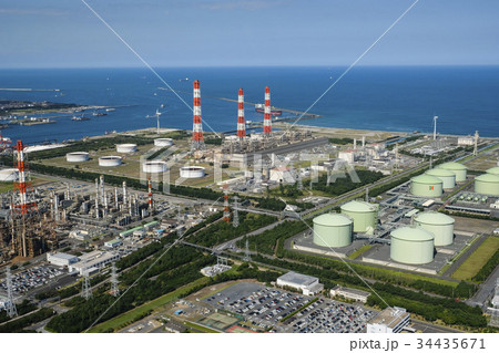 空撮　鹿島工業地帯　 34435671
