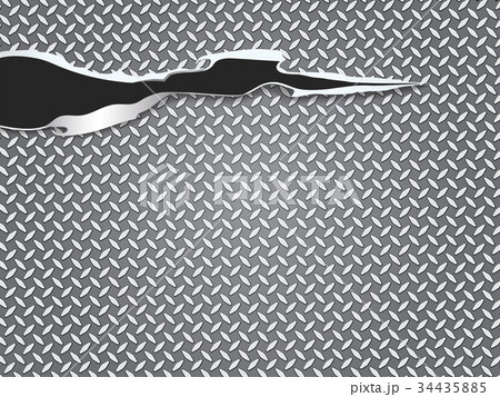 Cut a hole Metal texture abstract background. 34435885