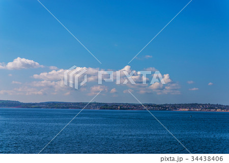 View of a beautiful bay over the ocean 34438406