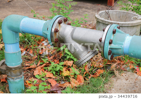 Water valve Plumbing Steel on grass 34439716