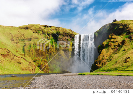 Famous Skogafoss waterfall 34440451