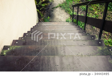 Outdoor Wooden Staircase 34443495