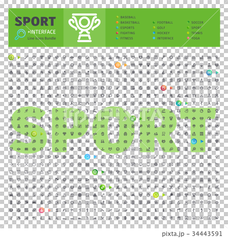 Sport Thematic Collection of Line Icons 34443591
