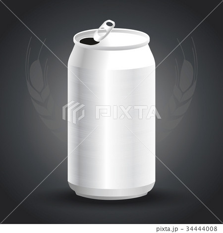 Aluminum drink can template for beer or juice 34444008