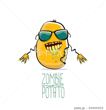vector funny cartoon cute orange zombie potato vector funny cartoon cute orange zombie potato 34444503