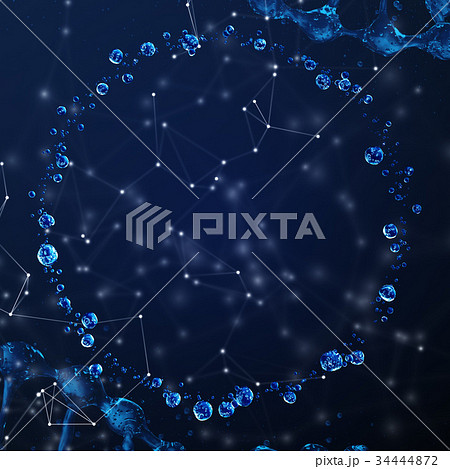 3D detailed illustration of a drop of water. 34444872