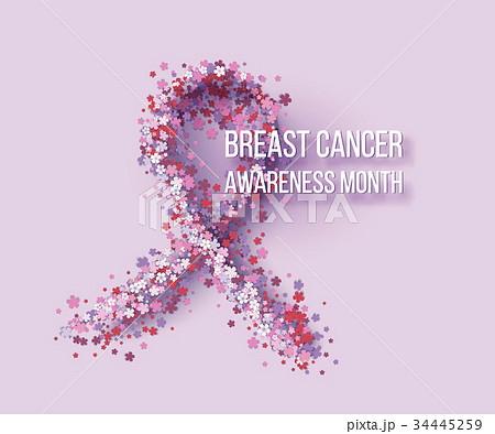 Ribbon of pink flowers 34445259