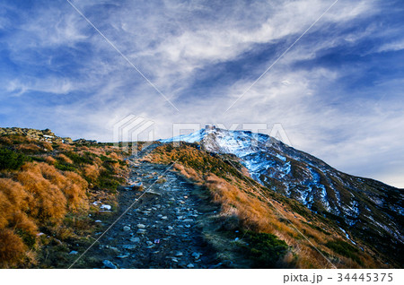 Fantastic sunset in the mountains of Ukraine 34445375