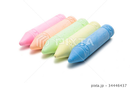 chalks in a variety of colors arranged 34446437