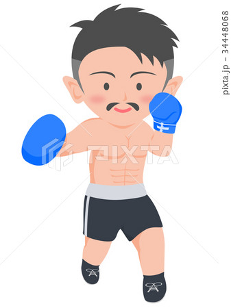 ボクシング　右フック　ベテランボクサー 34448068