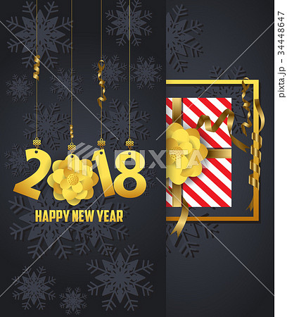 Holiday Greeting and happy new year 2018 Holiday Greeting and happy new year 2018 34448647
