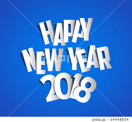 Letter Folding with Paper, Happy New Year 2018 34448654