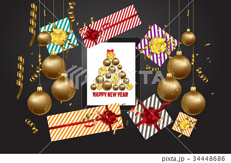 Christmas and happy new year 2018  34448686