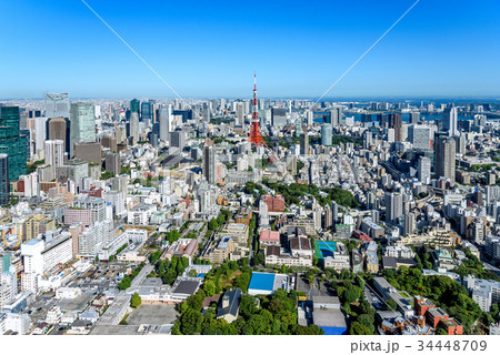 東京の都市風景　日中 34448709