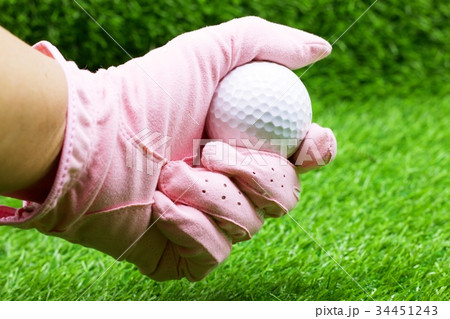 golf ball is on green course golf ball is on green course 34451243