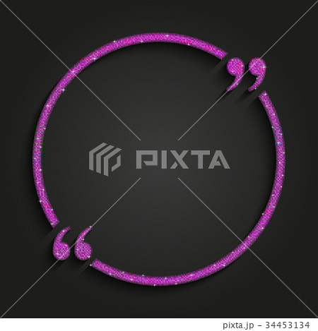 Pink Sequin Quote Blank Template. Bracket. 34453134