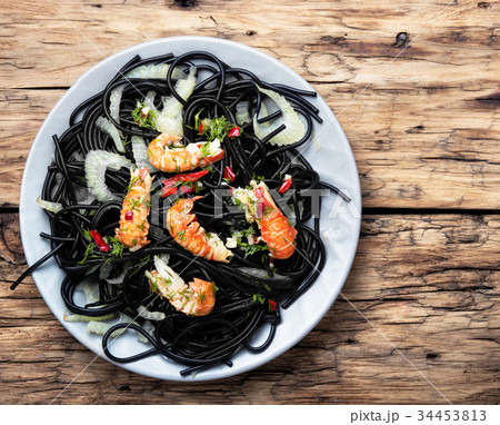 pasta with seafood pasta with seafood 34453813