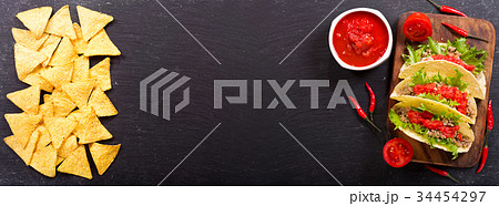 mexican tacos with meat and salsa mexican tacos with meat and salsa 34454297