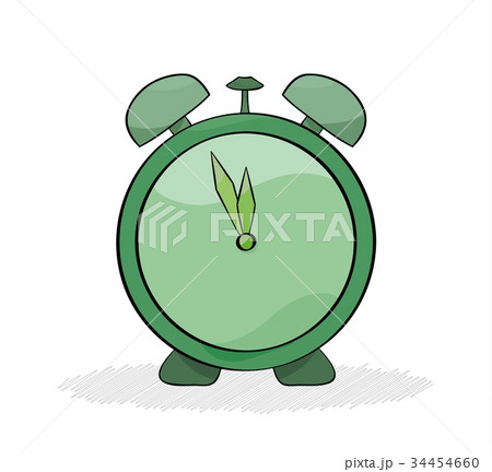 green alarm clock 34454660