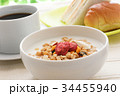 朝食 ヨーグルト パン サンドイッチ コーヒー 34455940
