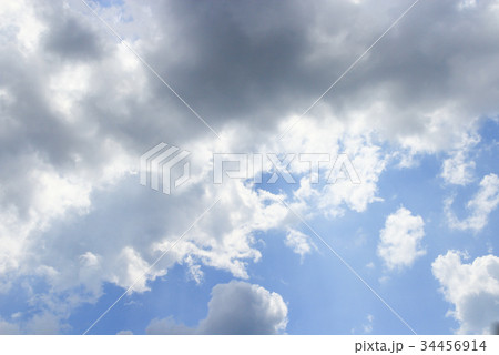 blue sky and big cloud with storm rain cloud blue sky and big cloud with storm rain cloud 34456914