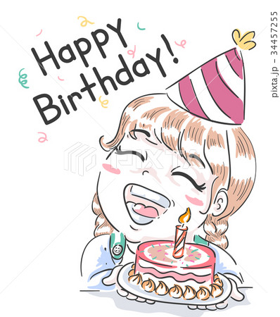 Kid Girl Happy Birthday Cake Kid Girl Happy Birthday Cake 34457255