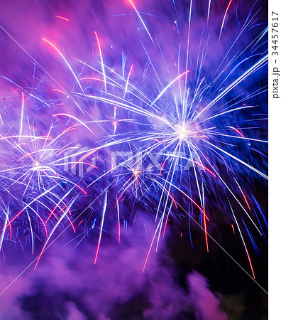 Colorful fireworks of various colors 34457617