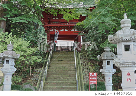 木幡神社　石段と楼門 34457916