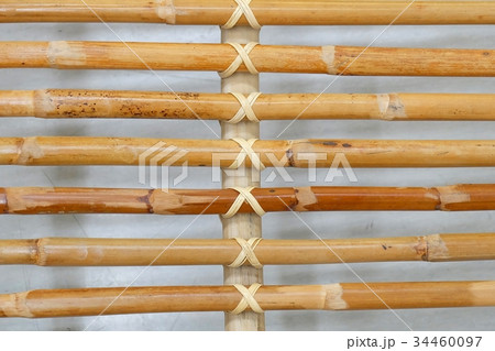 Closed Up of Bamboo Texture of Wicker Weave 34460097