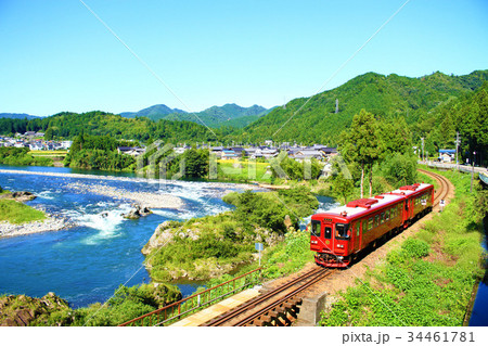 長良川沿いに走る観光列車ながら 34461781