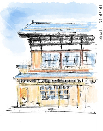 和風作りの店 イラスト 和風作りの店 イラスト 34462161