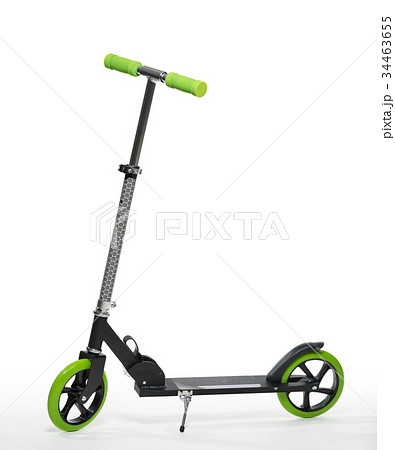 Black scooter photo on white background Black scooter photo on white background 34463655