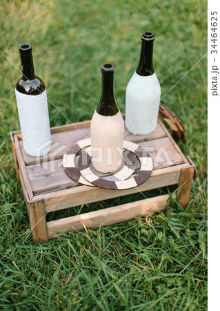 handcraft, summer, vacation concept. three wine 34464625