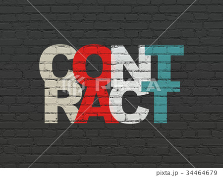 Finance concept: Contract on wall background Finance concept: Contract on wall background 34464679